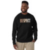 Respect – Simple Text Design Unisex Premium Sweatshirt Men Black