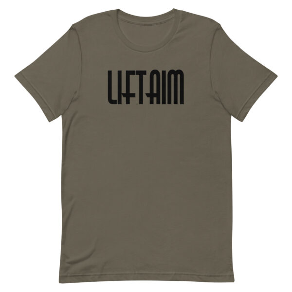 LiftAim Text Center Black Unisex T-shirt - Image 5