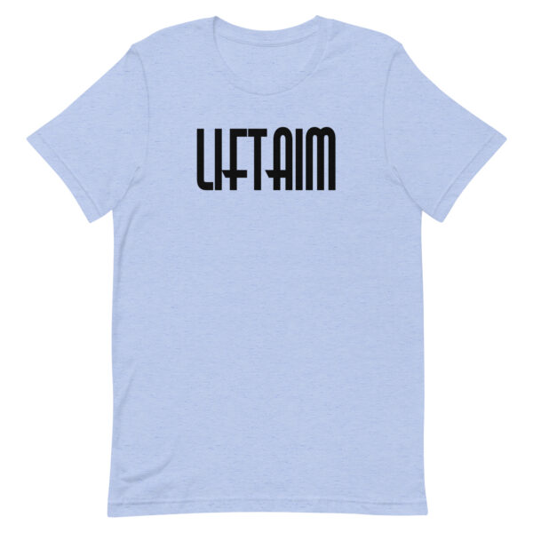 LiftAim Text Center Black Unisex T-shirt - Image 11