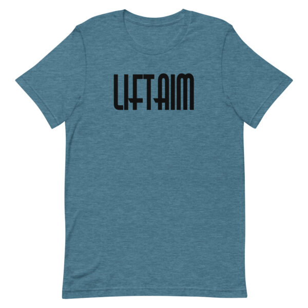 LiftAim Text Center Black Unisex T-shirt - Image 7