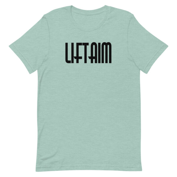 LiftAim Text Center Black Unisex T-shirt - Image 10