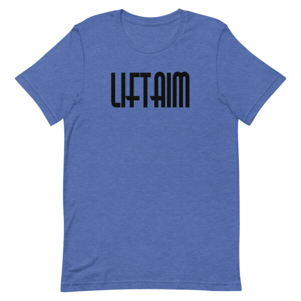 LiftAim Text Center Black Unisex T-shirt - Image 8