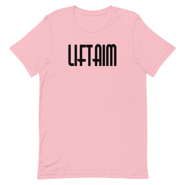 LiftAim Text Center Black Unisex T-shirt - Image 12