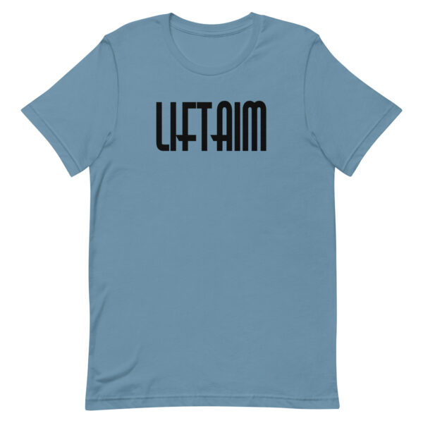 LiftAim Text Center Black Unisex T-shirt - Image 9