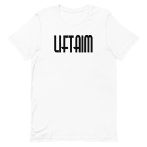 LiftAim Text Center Black Unisex T-shirt