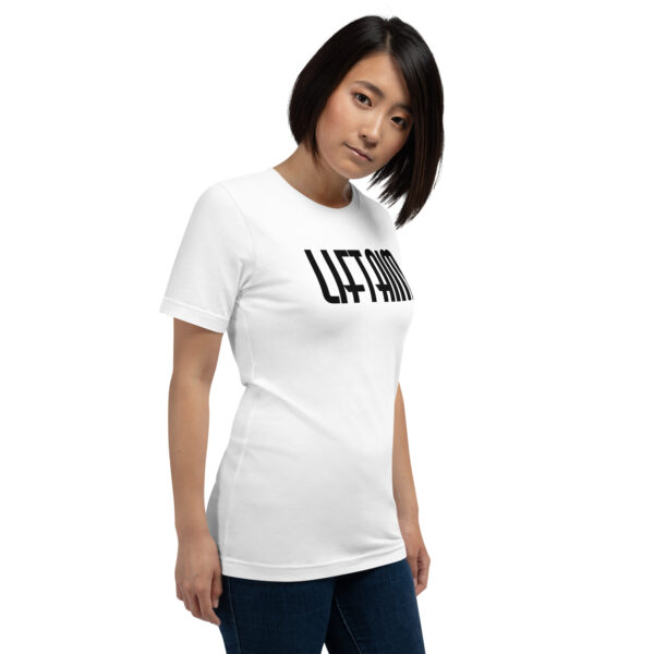 LiftAim Text Center Black Unisex T-shirt - Image 4